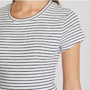 CLUB MONACO White & black striped Bowee t-shirt